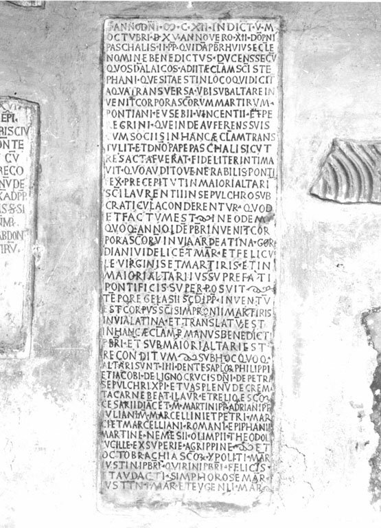 lapide commemorativa - ambito romano (sec. XII)